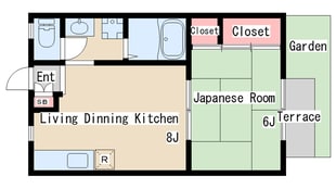 メゾン桜木Ａ棟の物件間取画像